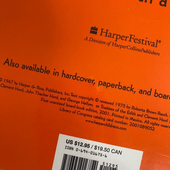 Vintage 2001 Lap Edition Oversized Board Book Goodnight Moon - Picture 6 of 8